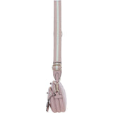 Compact Twin Zip Ashwood Leather Crossbody Bag Wood Rose: X-35