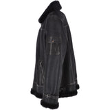 Luxury Sheepskin Pilot Jacket Black: MP 40