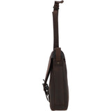 Large Vintage Leather Messenger Bag Brown: MEMPHIS BAG