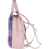 Ashwood Leather & Harris Tweed® Cloth Multi-Pocket Backpack Baby-pink/Pink: TW-66-15-BP