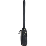 Leather Crossbody Smartphone Bag Black: K-41