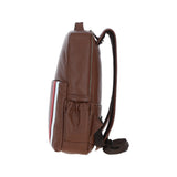 Gabicci Leather Backpack with Striped Front Detail Tan: GB-64954