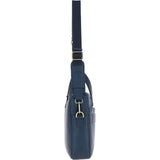 Gabicci Leather Messenger Bag Navy: GB-64956