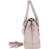 Premium Leather Shoulder Bag with Detachable Crossbody Strap Beige: Y-56