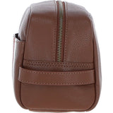 Gabicci Leather Washbag With Striped Tan: GB-64953