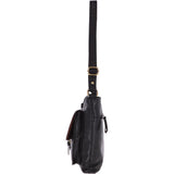 Ashwood Womens Vintage Medium Leather Shoulder Bag Black: G23