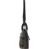 Versatile Ashwood Leather & Harris Tweed® Cloth Shoulder Bag Brown/Mcload: TW-22-01-BM