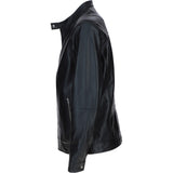 Ashwood Leather Mandarin Collar Biker Jacket Black: AMJ-31