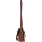 Ashwood Leather & Harris Tweed® Cloth Saddle Bag Tan/Watch: TW-26-04-TW