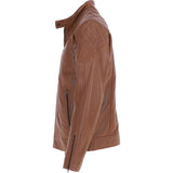 Ashwood Men's Leather Biker Jacket Tan: 8055