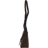 Small Vintage Leather Messenger Bag Brown: Miro