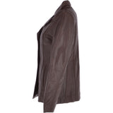 Leather Jacket Mid Brown/nap: ANGELA