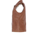 Women's  Leather Gilet Tan: FO-GILLET 1