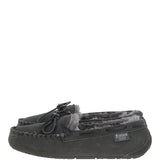 Women's Classic Suede Sheepskin Moccasin Slippers Grey: LADIES MOCCASSINS
