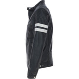 Ashwood Leather Biker Jacket with Bold Contrasting Stripe Black: AWM-NOVA