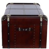 Luxury Real Leather Coffee Table Chestnut :lf-148