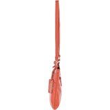 Ashwood Curve  Zip Top Leather Cross Body Bag Burnt Orange: 64640/curve