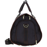 Premium Leather Holdall with Detachable Shoulder Strap Brown: pl-49