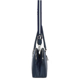 Ashwood 3 Section Large Leather Handbag Navy: X-39