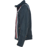 Gabicci Mens Leather Jacket Navy: GB McQueen