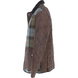 Ashwood Leather x Harris Tweed Men’s Diamond Quilted Stitch Details Casual Jacket Brown/Mcload: TW-907-01-BM
