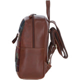 Authentic Ashwood Leather & Harris Tweed® Cloth Backpack Tan/Green/Red: TW-28-08-TR