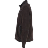 Ashwood Men’s Real Leather Jacket with Mandarin Collar and Zip DK Brown: NEW COOPER