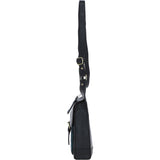 Ashwood Leather & Harris Tweed® Cloth Crossbody Bag Black/Watch: TW-24-03-BW