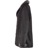 Luxury 4 Button Single Breasted  Sheepskin Coat Brown: KE-223