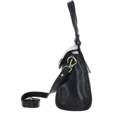 Ashwood Medium Leather Grab Bag Black: V-83