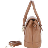 Premium Leather Shoulder Bag with Detachable Crossbody Strap Butterscotch: Y-56