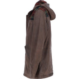 Ashwood Leather x Harris Tweed Men’s Hooded Casual Jacket Brown/Red/Green: TW-905-07-BR