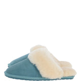 Women's Classic  Suede Sheepskin Slippers Powder Blue: FEN-LADIES SLIPPERS