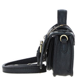 Ashwood Leather & Harris Tweed® Cloth Micro Satchel Bag with Twist Lock Black/White:TW-36-12-BW
