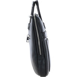 Ashwood Leather Mens Laptop Handle Bag Black: PL-45