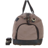 Fenland Canvas & Leather Holdall Mud/grey: FEN-757