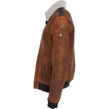 Classic Trapper Suede Leather Pilot Jacket Cognac: Trap-Pilot