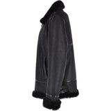 Luxury Shearling Pilot Jacket Black: MP 33