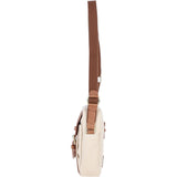 Fenland Canvas & Leather body Bag Tan/Cream: FEN-750