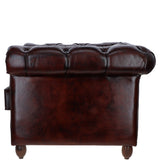 Exquisite Ashwood Leather Chesterfield Single Sofa Chestnut: LF-182