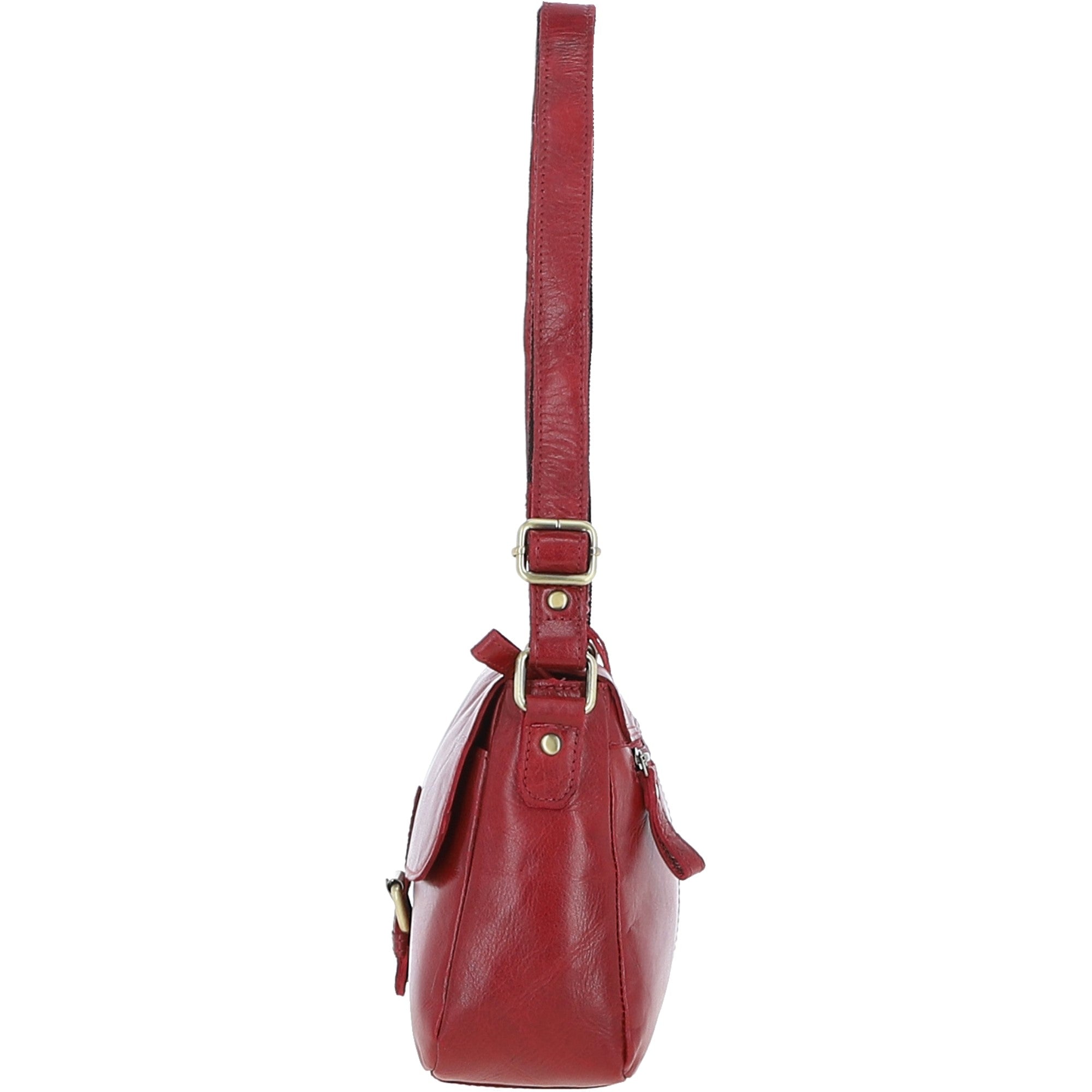 Vintage Leather Cross Body Shoulder Bag Red – G22