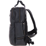 Mens Leather Backpack Black: Jordan