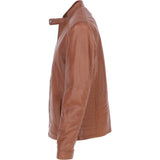 Ashwood Leather Mandarin Collar Men's Biker Jacket Tan: e-16110