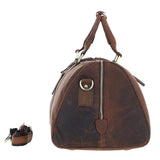 Classic Leather Weekend Bag Brown: Q-46