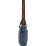 Brampton Leather Men's Messenger Bag Navy: 64273