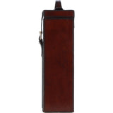 Ashwood's Genuine Leather Double Bottle Case with Buckles Closure Chestnut: LF-126