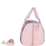 Ashwood Leather & Harris Tweed® Cloth Medium Barrel Bag Baby-pink/Pink: TW-62-15-BP