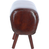 Exquisite Real Leather  Pommel HorseStool Chestnut: LF-171