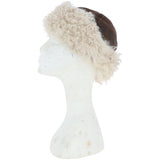 Ladies Vintage Curly Luxury Sheepskin Hat Brown/Cream: CURL HAT