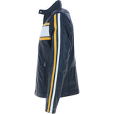 Ashwood Leather Men’s Racing Stripe Jacket Navy: Lambert sp